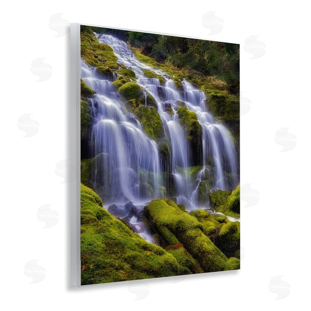 Dennis Frates Upper Proxy Falls Wooden Wall Plaque Art Print