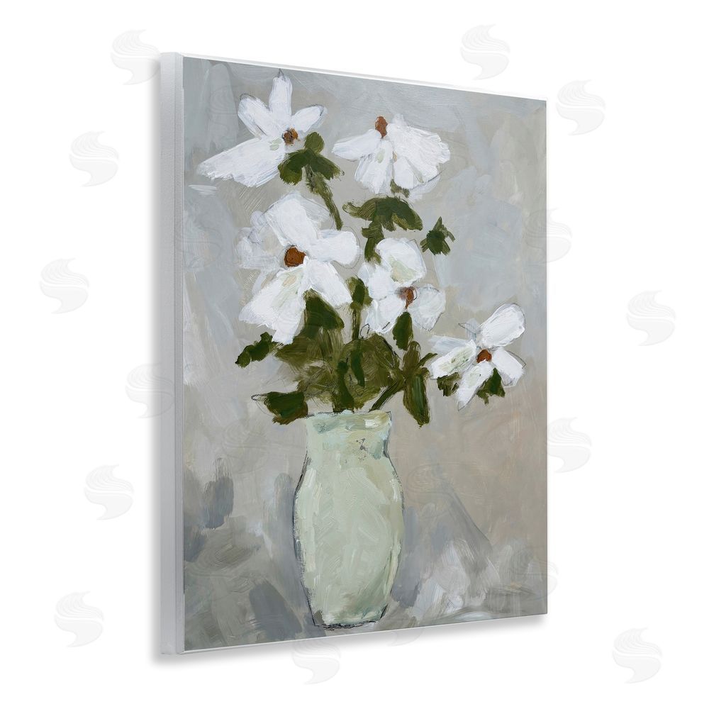 Chloe Elliot Cosmos Flowers Serene Rustic Vase Wooden Wall Plaque Art Print
