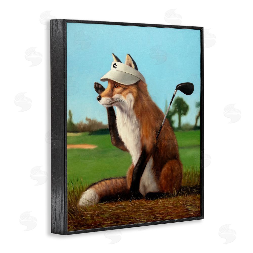 Lucia Heffernan Fox Drive Golfer Black Framed Giclee Wall Art Print