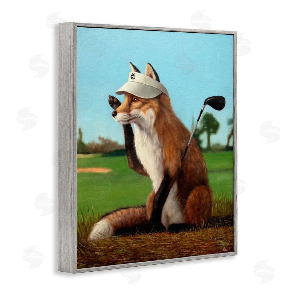 Lucia Heffernan Fox Drive Golfer Gray Framed Giclee Wall Art Print