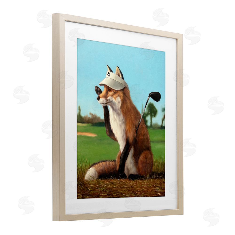 Lucia Heffernan Fox Drive Golfer Brown Framed Print Under Glass Wall Art