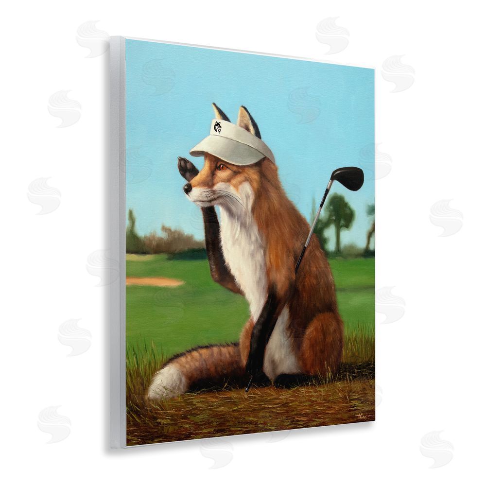 Lucia Heffernan Fox Drive Golfer Wooden Wall Plaque Art Print