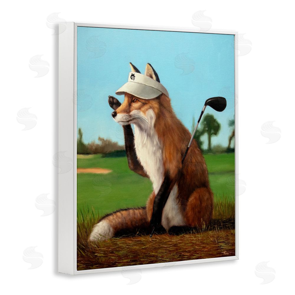 Lucia Heffernan Fox Drive Golfer White Framed Giclee Wall Art Print