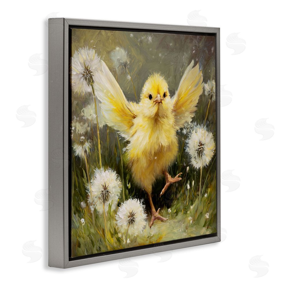Tina LeCour Free As A Peep Gray Floating Frame Canvas Wall Art Print