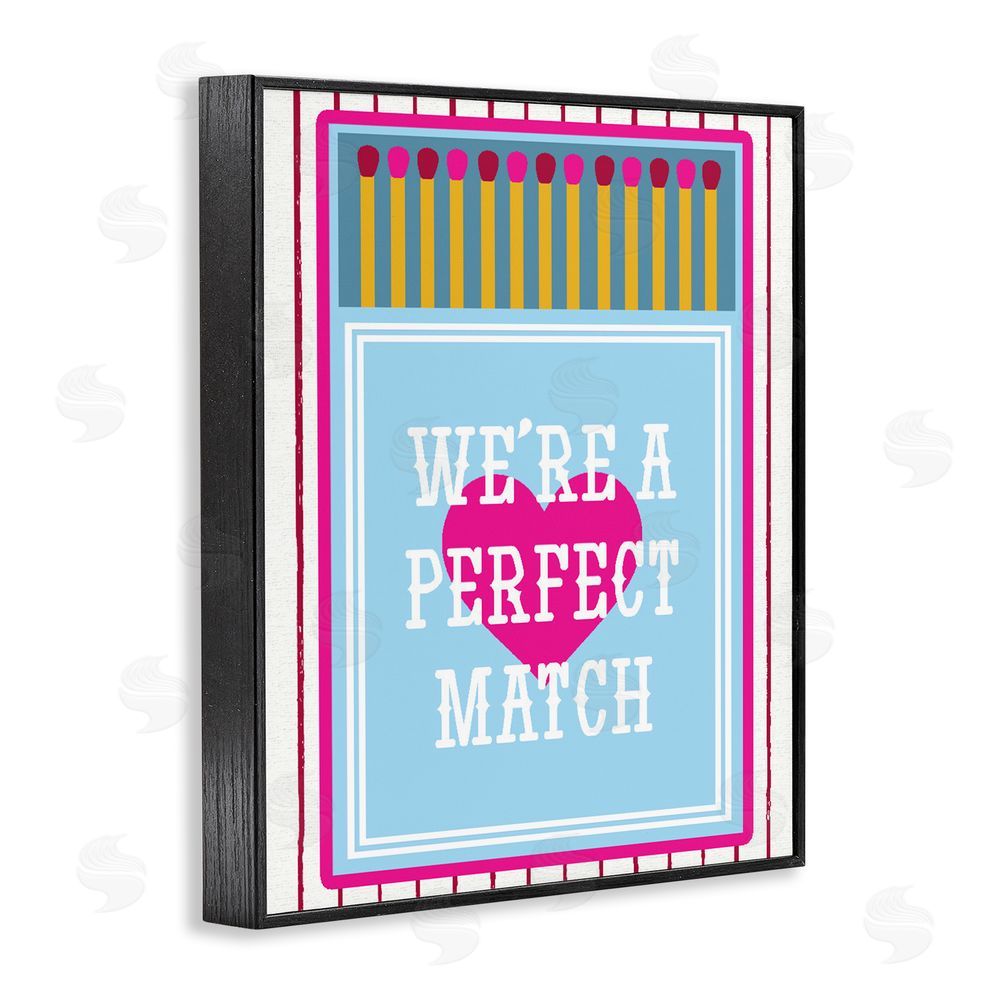 Lil' Rue We're A Perfect Match Black Framed Giclee Wall Art Print