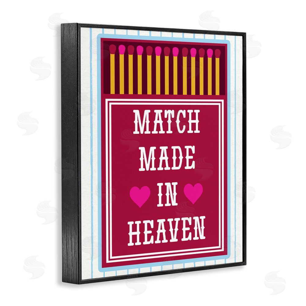 Lil' Rue Vintage Match Made In Heaven Black Framed Giclee Wall Art Print