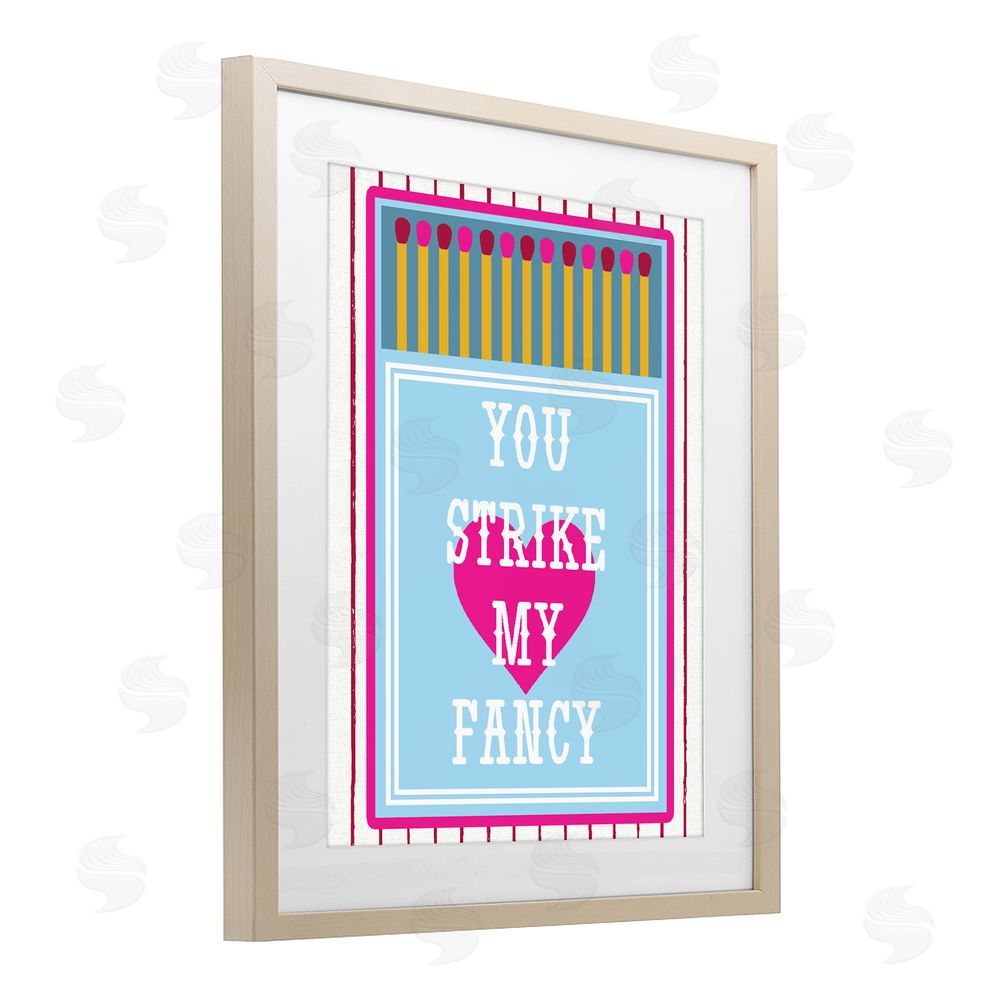 Lil' Rue You Strike My Fancy Brown Framed Print Under Glass with White Mat Wall Art