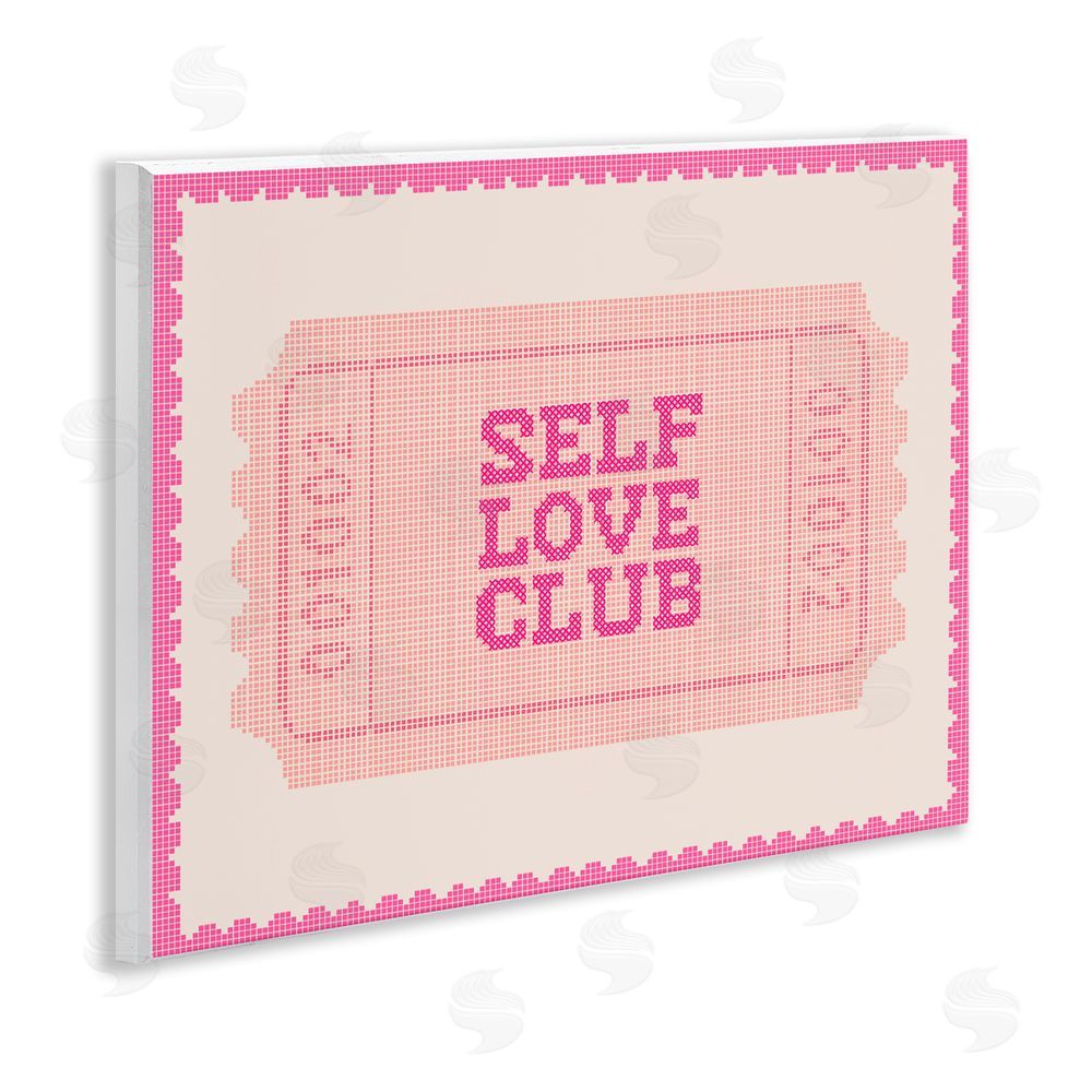 Lil' Rue Self Love Club Retro Ticket Wall Plaque Printed Art