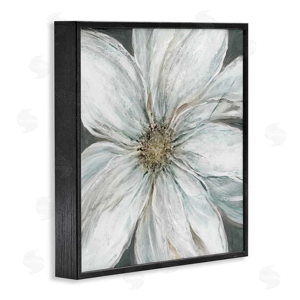 Carol Robinson Large White Flower Closeup Black Framed Giclee Wall Art Print