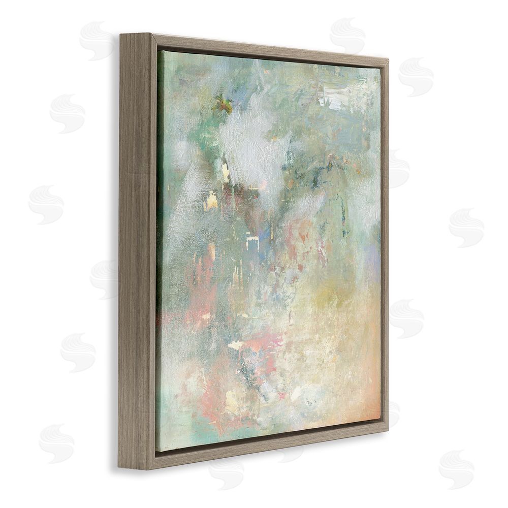 Carol Robinson Ethereal Brushstroke Harmony Brown Floating Frame Canvas Wall Art Print
