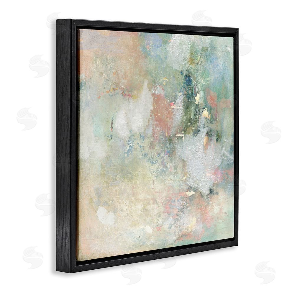 Carol Robinson Serene Pastel Brushstroke Harmony Black Floating Frame Canvas Wall Art Print