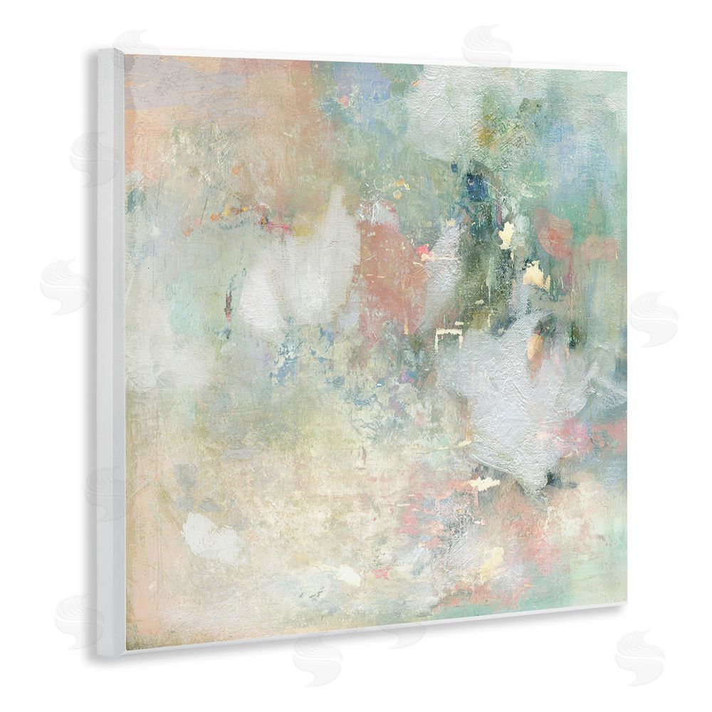 Carol Robinson Serene Pastel Brushstroke Harmony Wooden Wall Plaque Art Print
