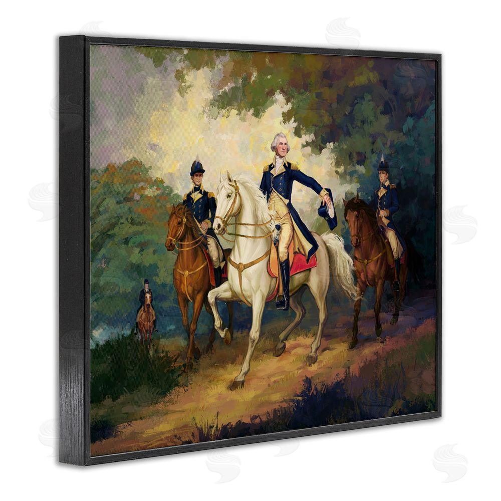 Ziwei Li Regal Commander on Horseback Black Framed Giclee Wall Art Print
