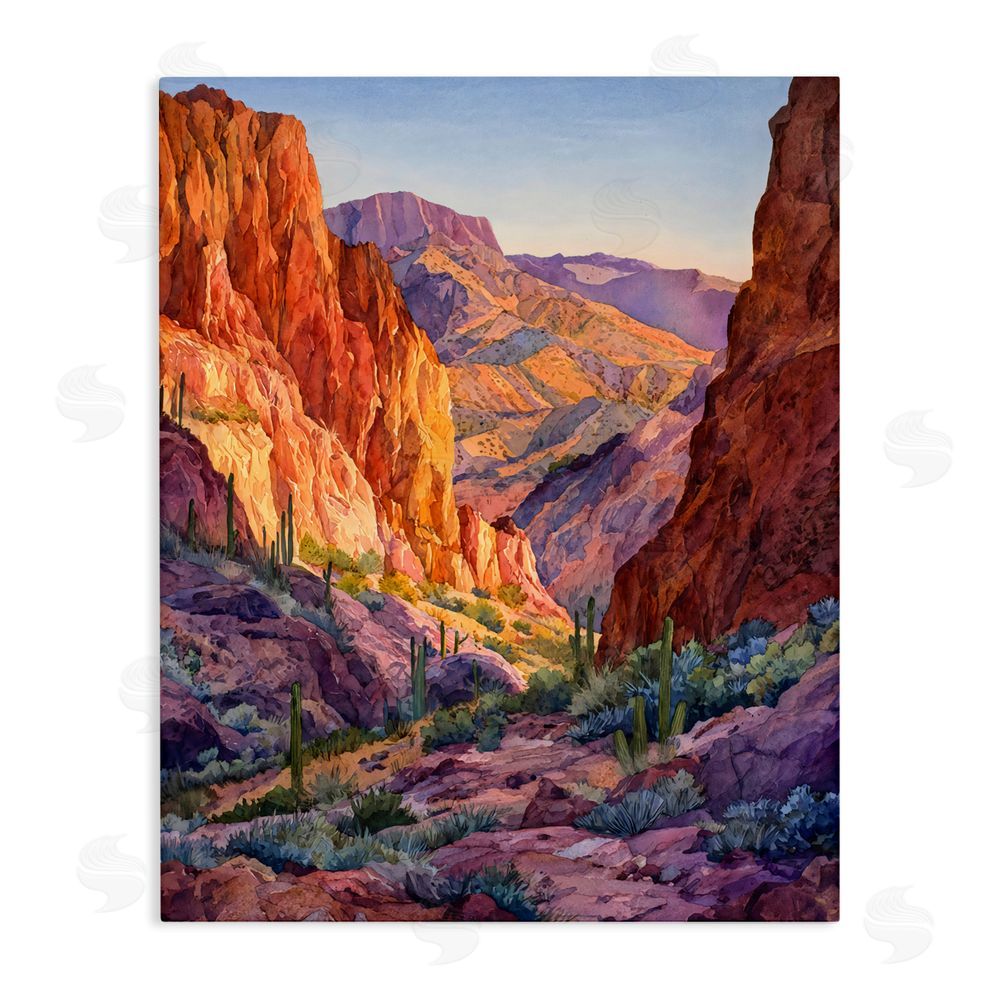 Franklyn Gregory Western Colors Canyon Stretched Canvas Wall Art Print