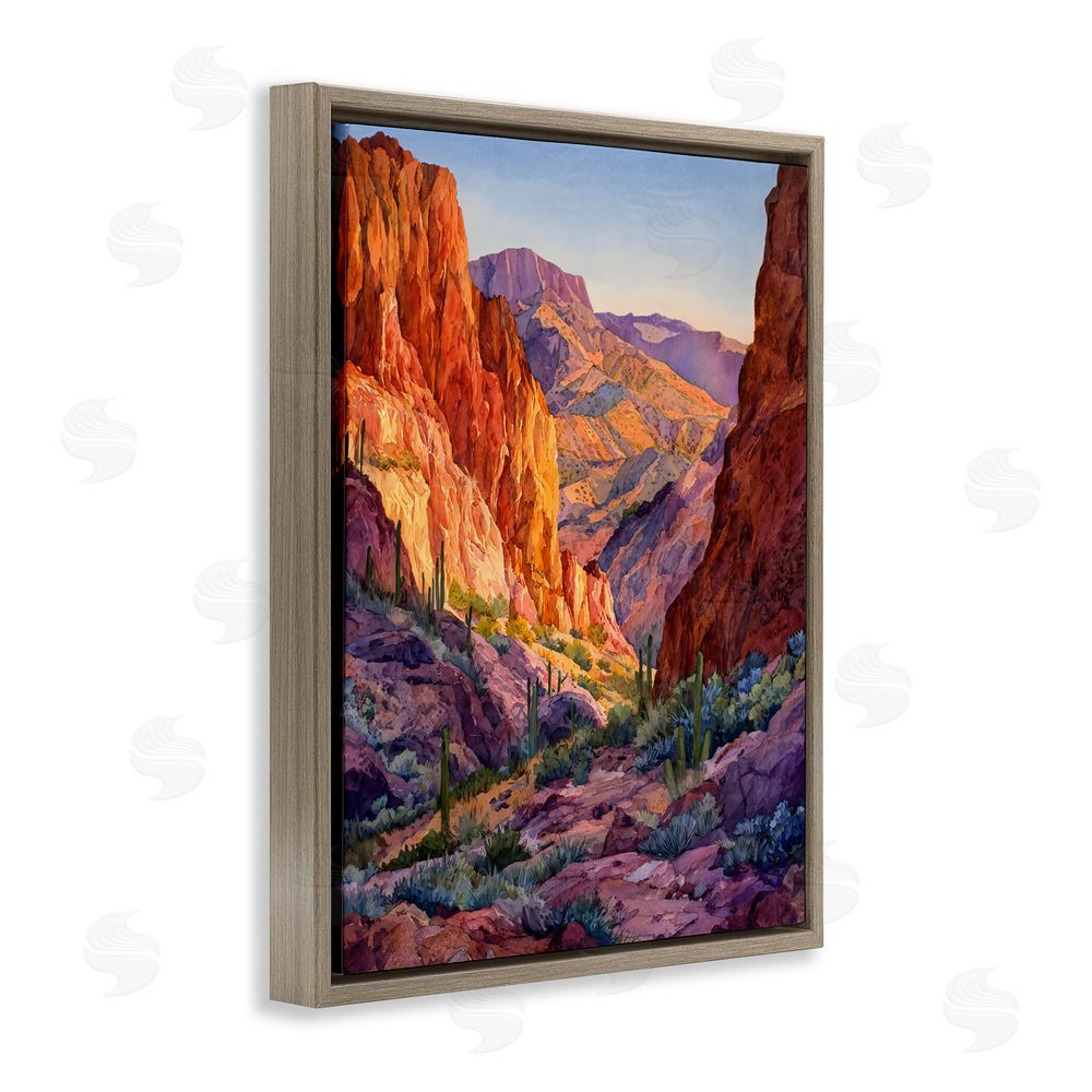 Franklyn Gregory Western Colors Canyon Brown Floating Framed Canvas Wall Art Print