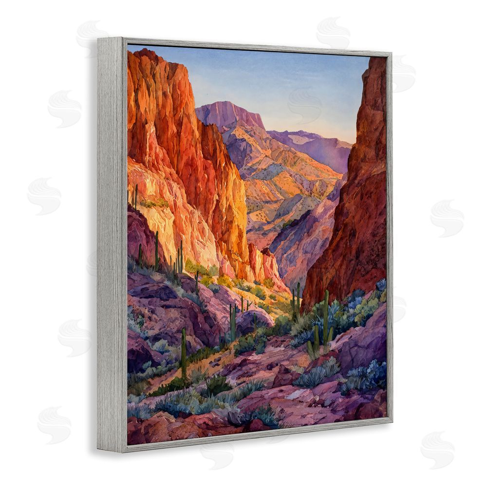 Franklyn Gregory Western Colors Canyon Gray Framed Giclee Wall Art Print
