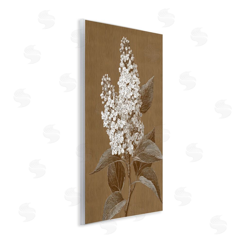 Petal Prints Design Vintage Striped Lilac Study Wall Plaque Printed Art