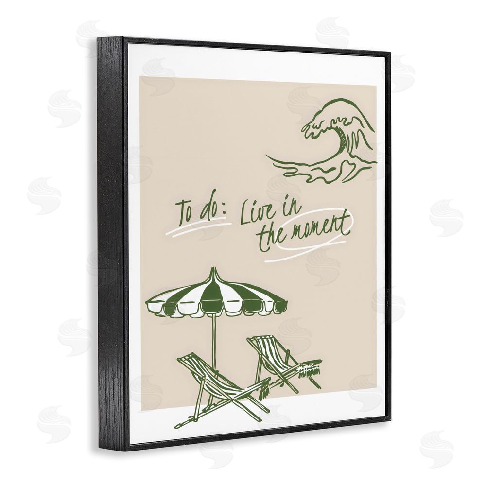 The Prints Vibe To Do: Live In The Moment Black Framed Giclee Wall Art Print