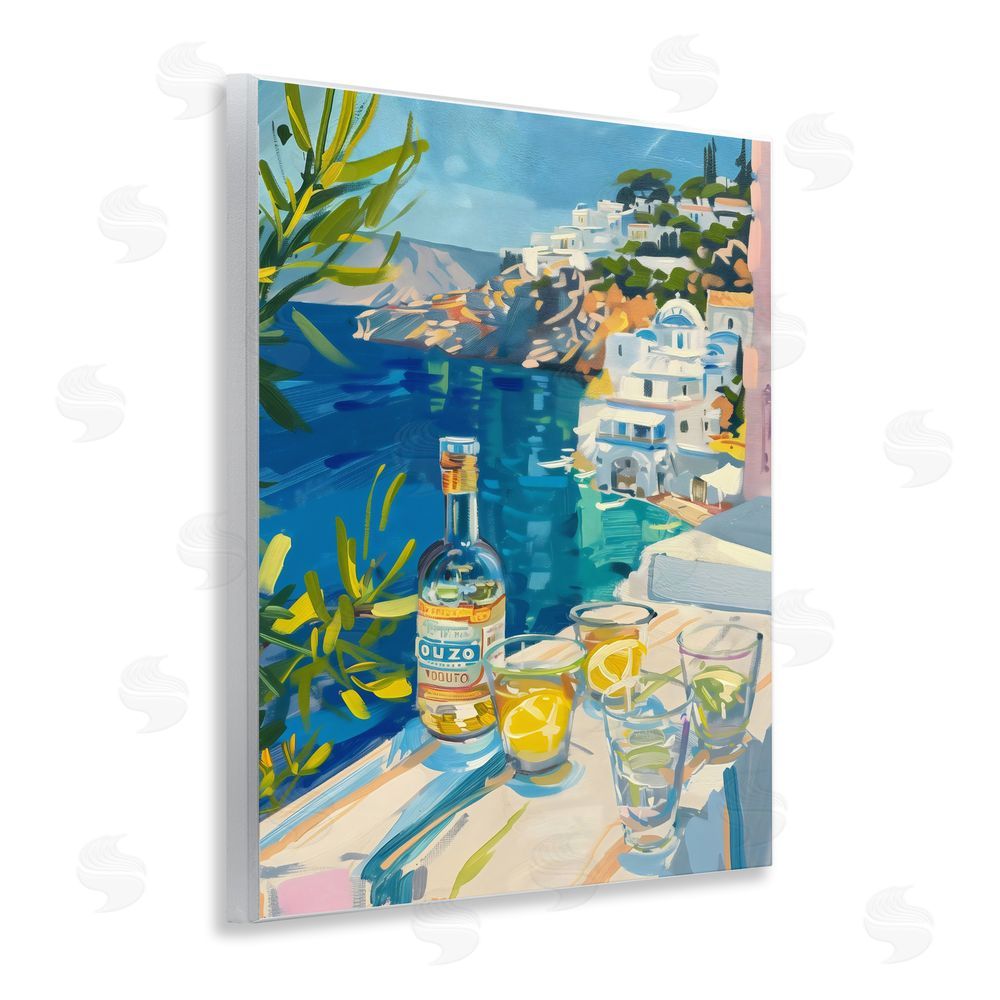 The Prints Vibe Drink By The Sea Balcony Wall Plaque with Fixed Lithograph Print