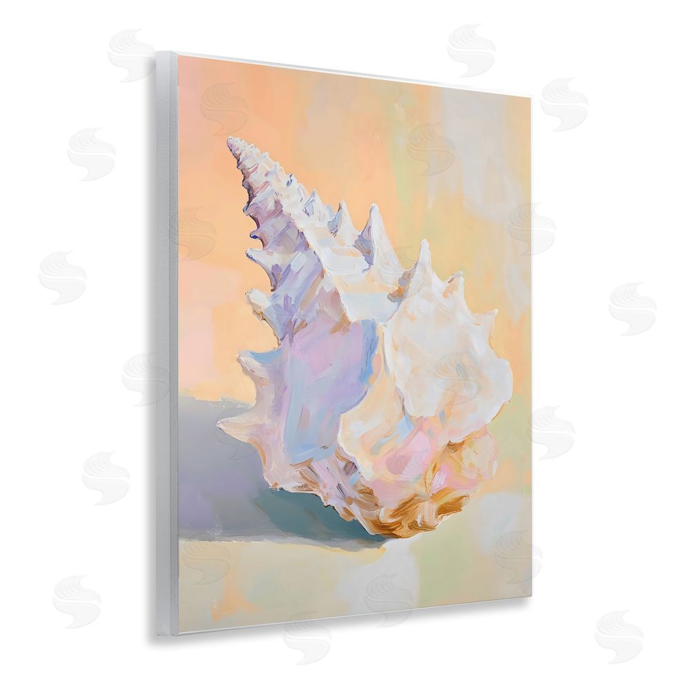 The Prints Vibe Vintage Shell in Pastel Light Wall Plaque Printed Art