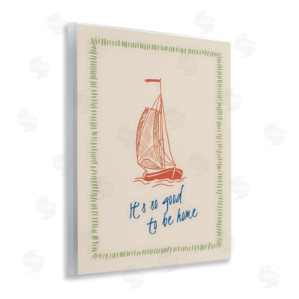 The Prints Vibe Good To Be Home Sailboat Wall Plaque Home Decor Art Print