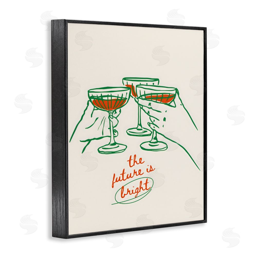 The Prints Vibe The Future Is Bright Toast Black Framed Giclee Wall Art Print