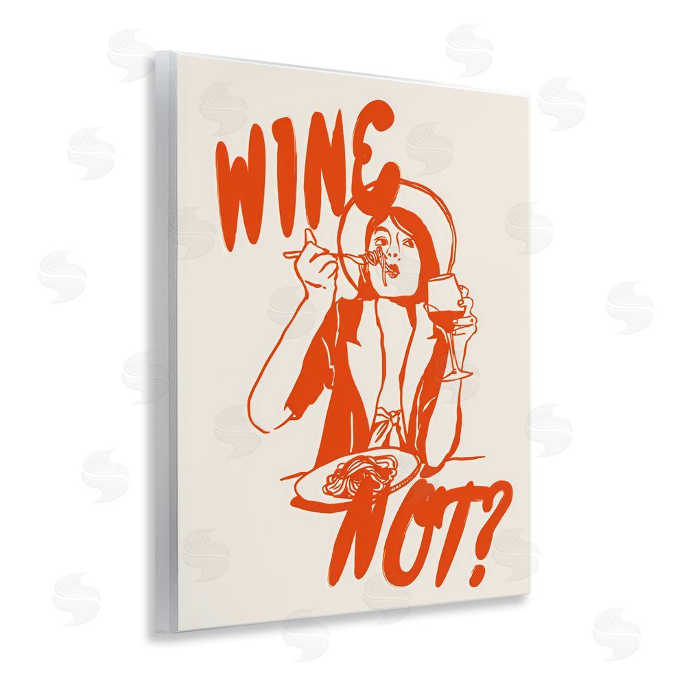 The Prints Vibe Wine Not Retro Meal Time Wall Plaque Printed Art
