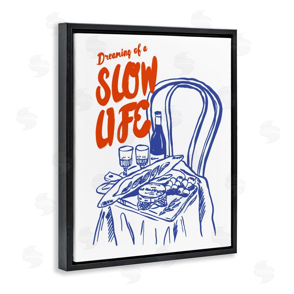 The Prints Vibe Dreaming Of A Slow Life Black Floating Frame Canvas Wall Art Print