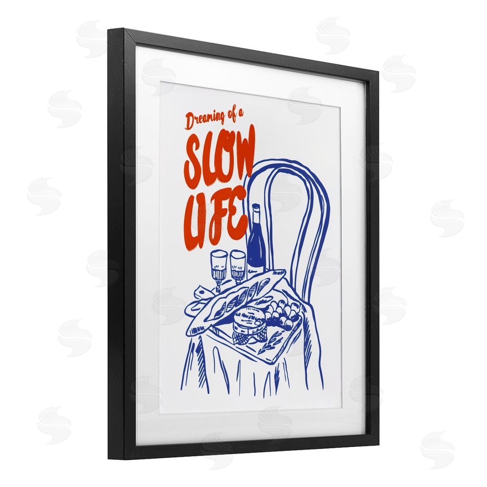 The Prints Vibe Dreaming Of A Slow Life Black Framed Print Under Glass Wall Art