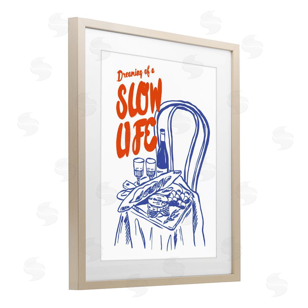 The Prints Vibe Dreaming Of A Slow Life Brown Framed Print Under Glass Wall Art