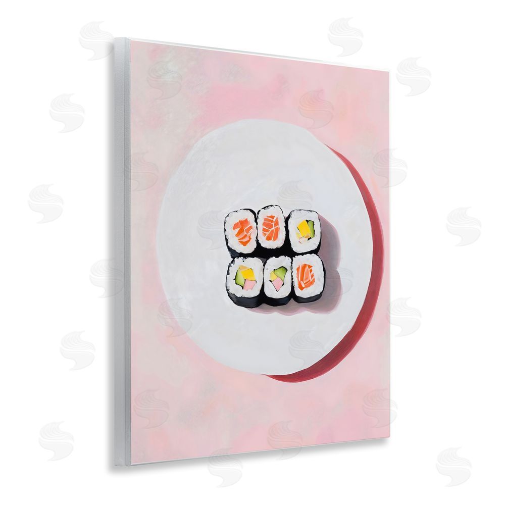 The Prints Vibe Sushi Rolls on Plate Wall Plaque Printed Art