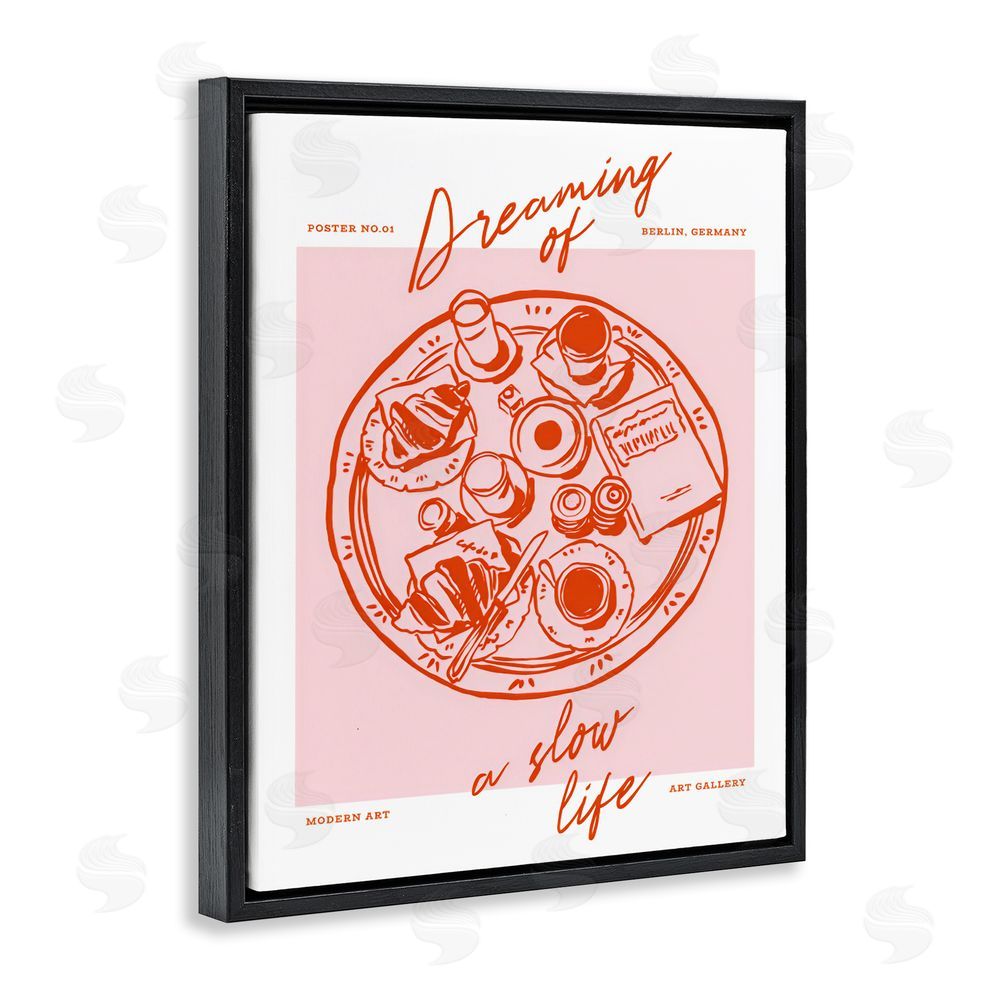 The Prints Vibe Dreaming Of A Slow Life Black Floating Frame Canvas Wall Art Print