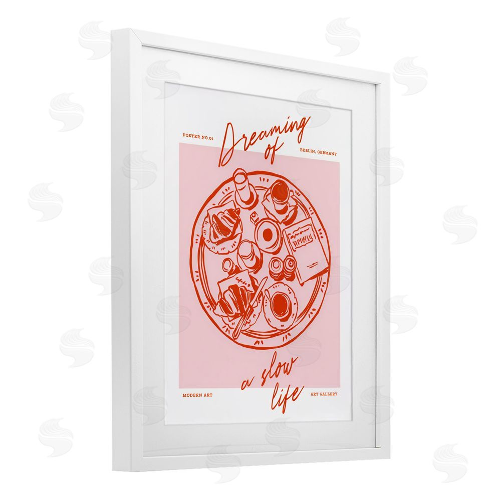 The Prints Vibe Dreaming Of A Slow Life White Framed Print Under Glass Wall Art