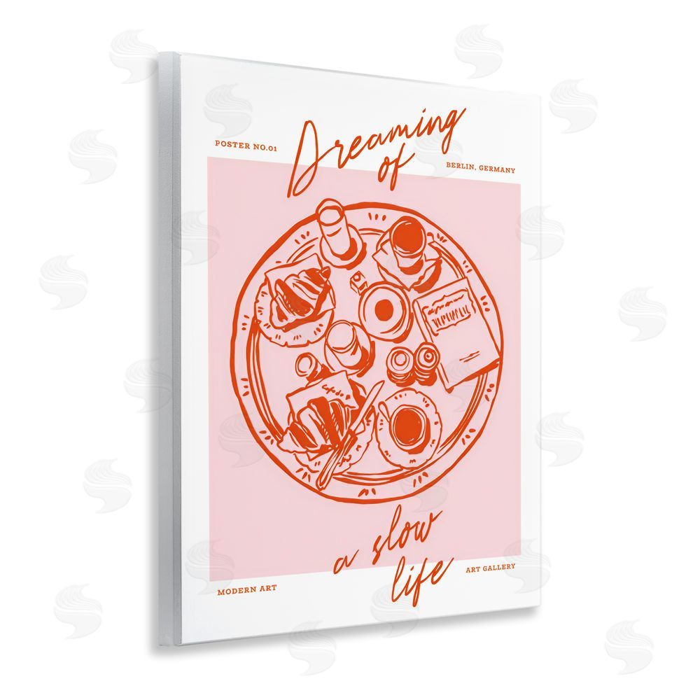 The Prints Vibe Dreaming Of A Slow Life Wall Plaque with Fixed Lithograph Print