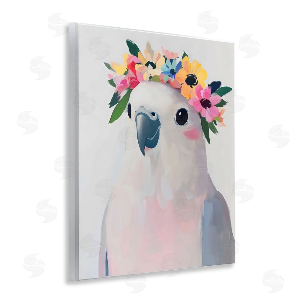 The Prints Vibe Flower Crown Dove Wall Plaque Home Decor Art Print
