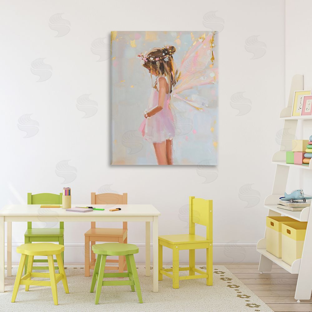 The Prints Vibe Youthful Fairy Girl Stretched Canvas on Wall