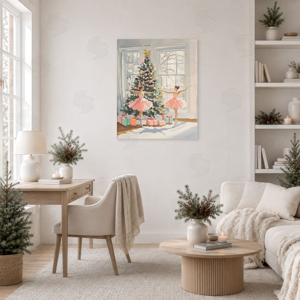 The Prints Vibe Christmas Ballerinas by the Tree