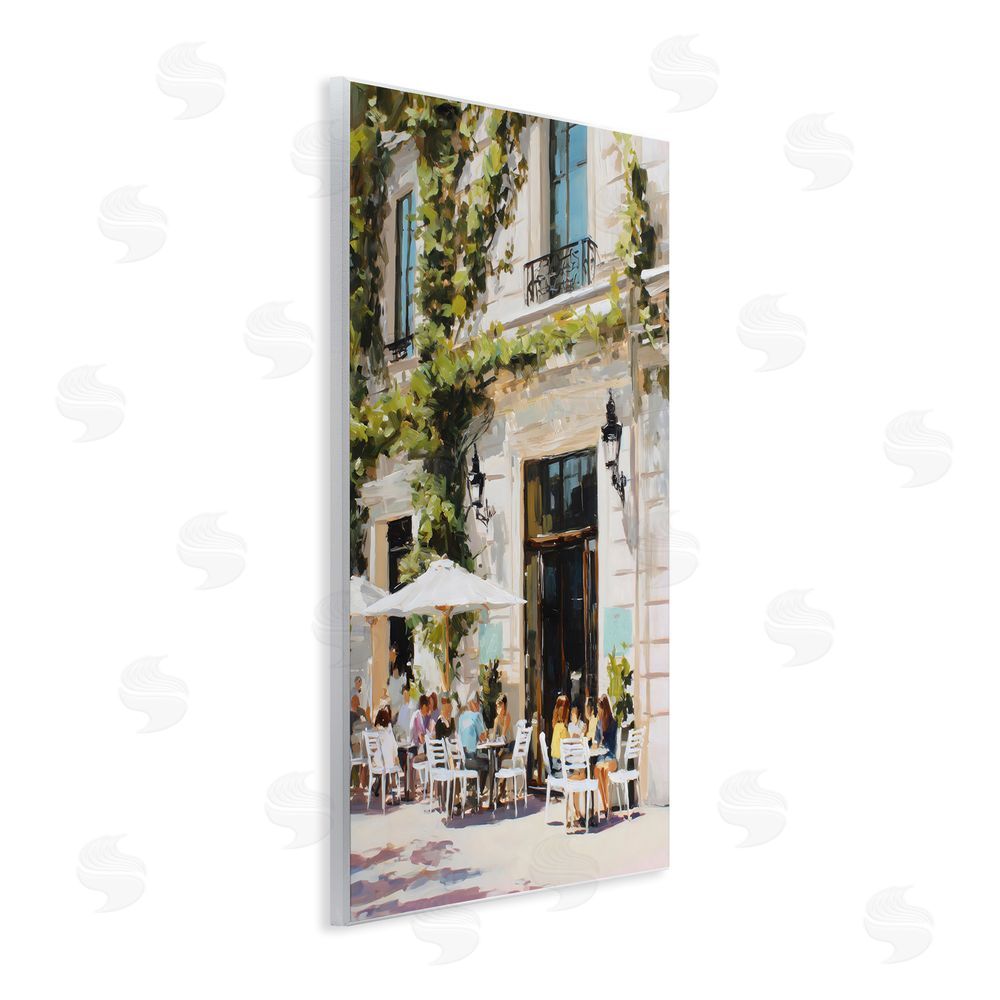 Petal Prints Design Streetside Cafe Terrace with Ivy Wall Plaque Printed Art