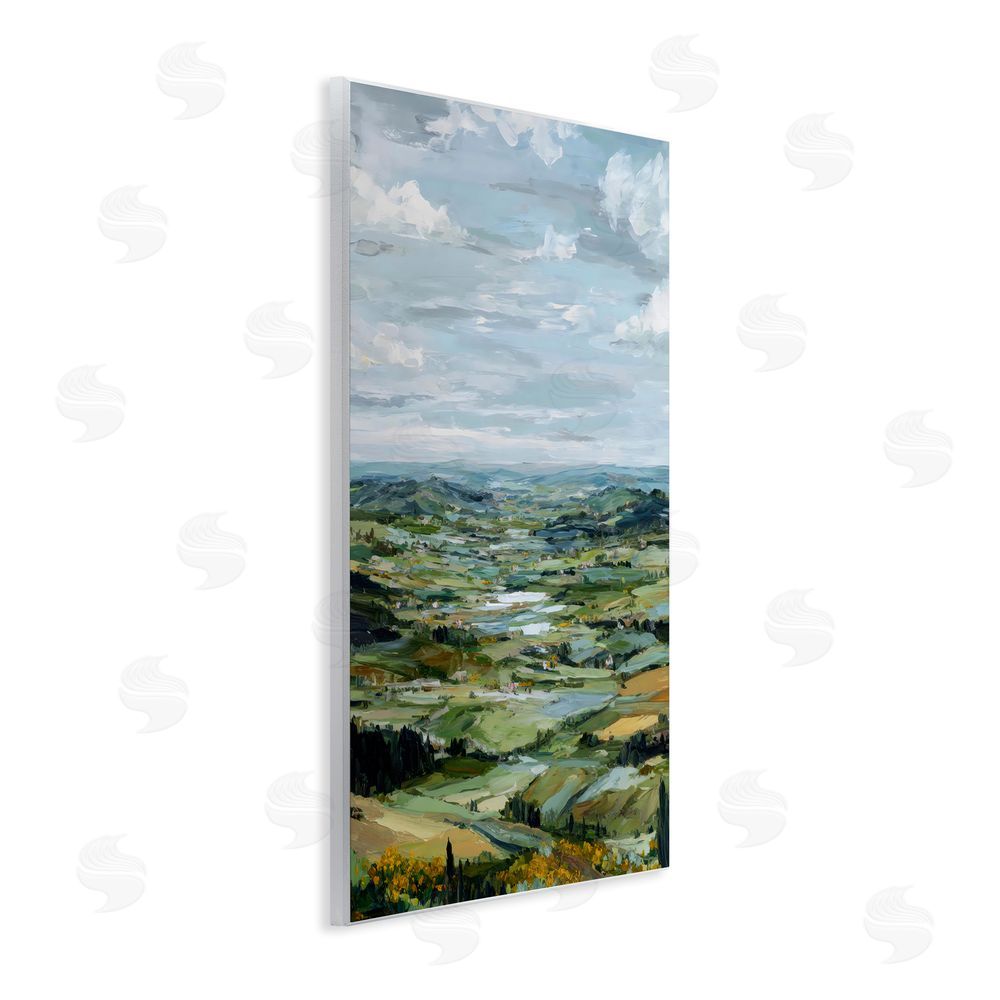 Petal Prints Design Valley Living with Verdant Hills Wall Plaque Printed Art