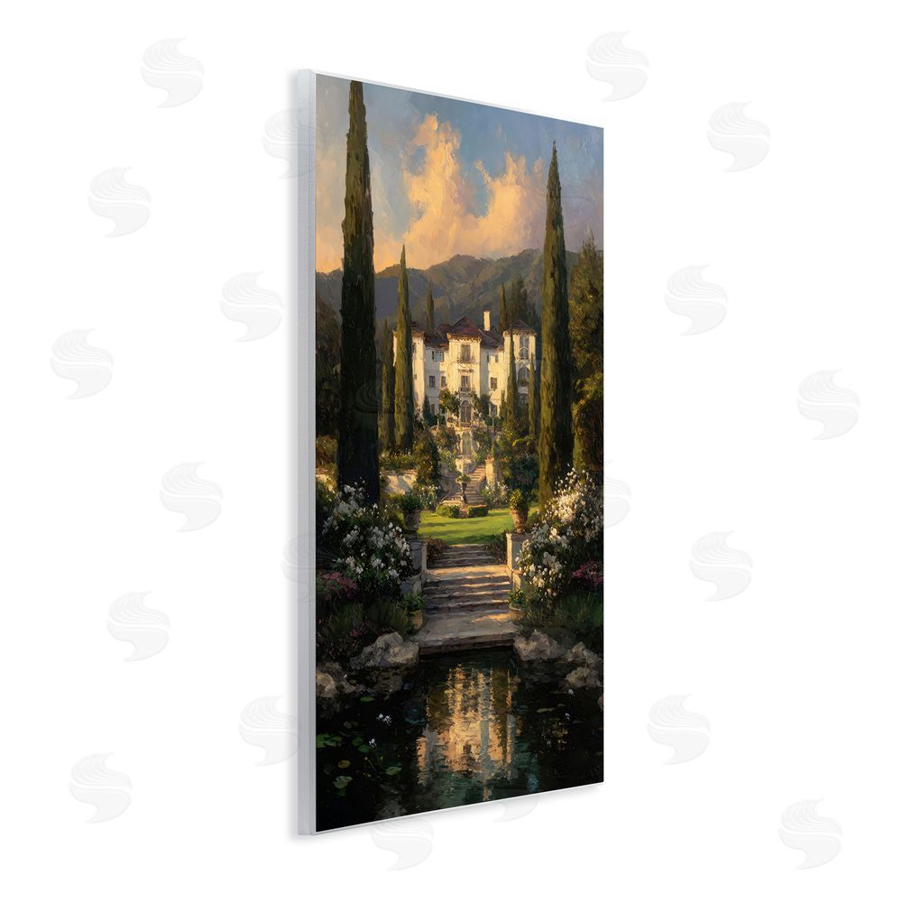 Petal Prints Design Victorian Mansion at Sunset Wall Plaque Printed Art