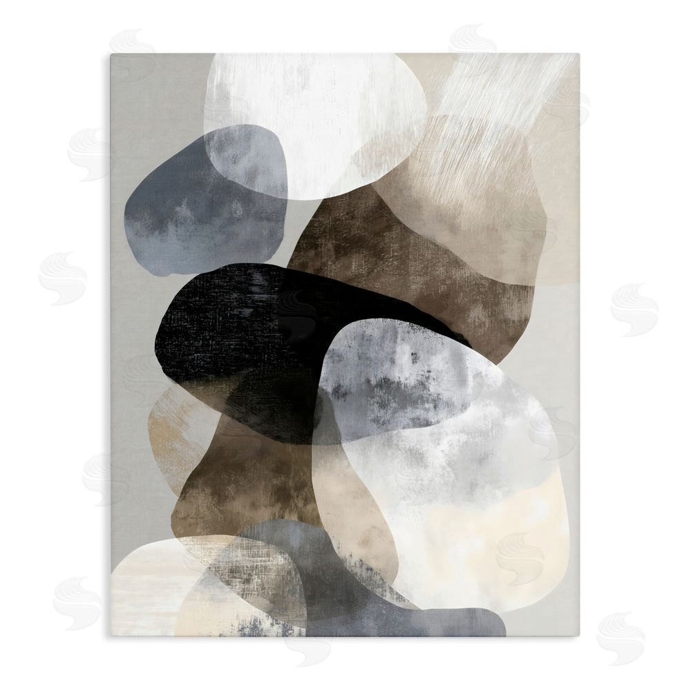 Ink Drop Loft Thoughts In Muted Layers Stretched Canvas Wall Art Print