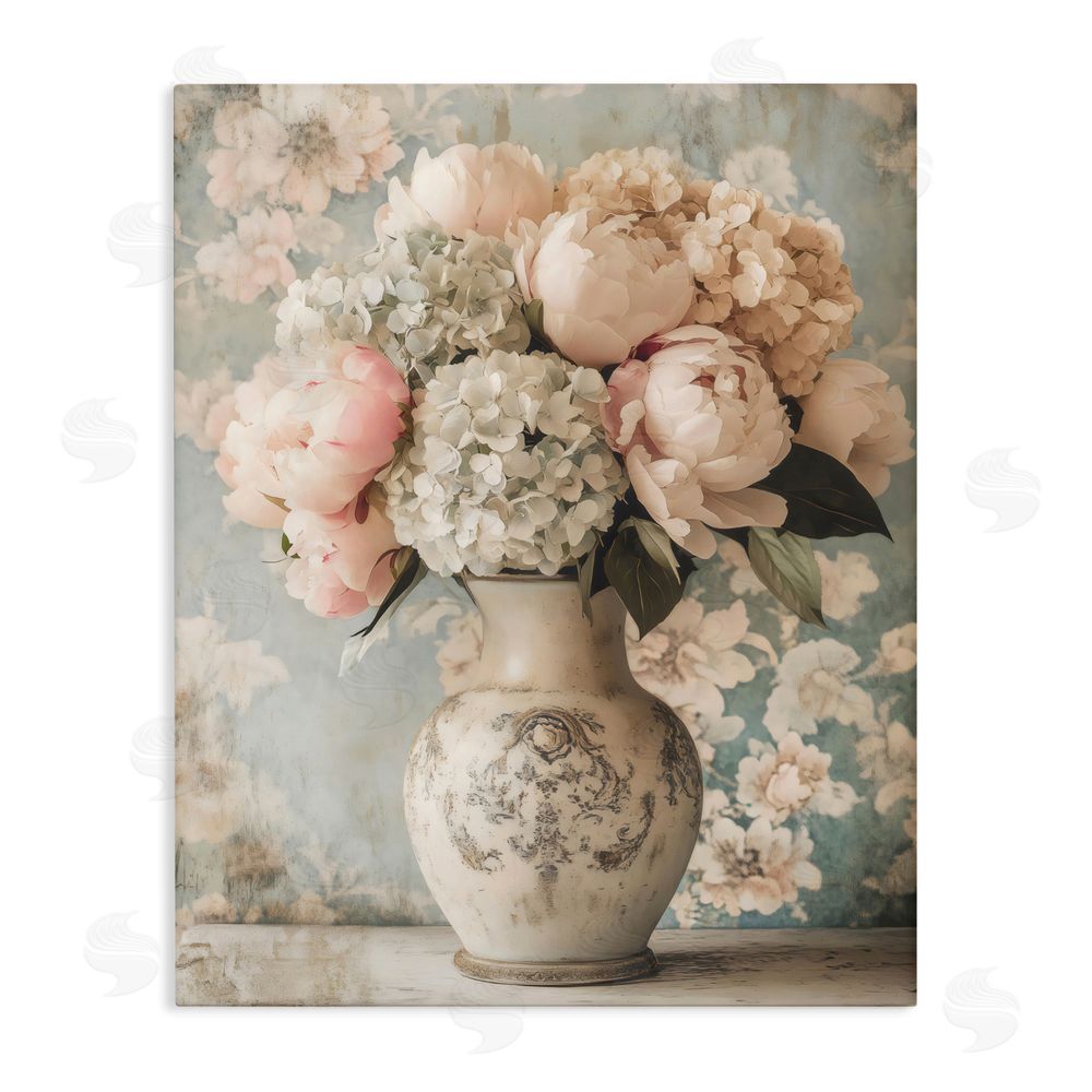 Creative Studio Delightful Arrangement of Flowers Stretched Canvas Wall Art
