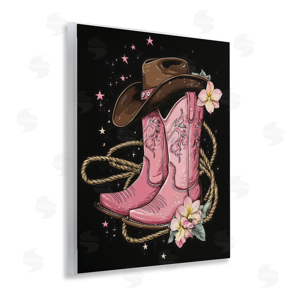 Creative Studio Western Chic Pink Boots Wall Plaque Printed Art