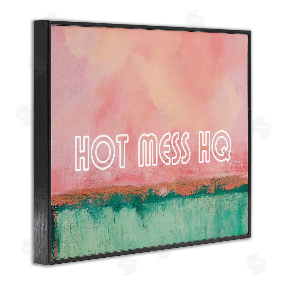 Gina Kelly Hot Mess Headquarters Black Framed Giclee Wall Art