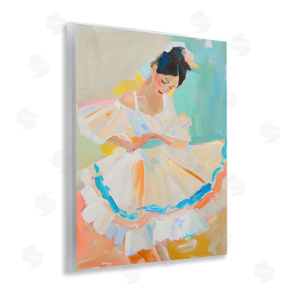 The Prints Vibe Dancer with Flowing Dress Wall Plaque with Fixed Lithograph Print