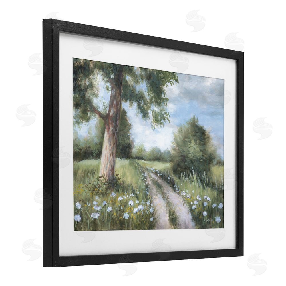 Pam Britton A Lovely Walk On Path Black Framed Print Under Glass Wall Art