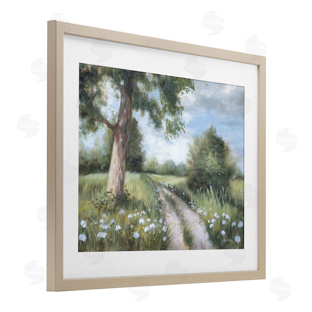 Pam Britton A Lovely Walk On Path Brown Framed Print Under Glass Wall Art