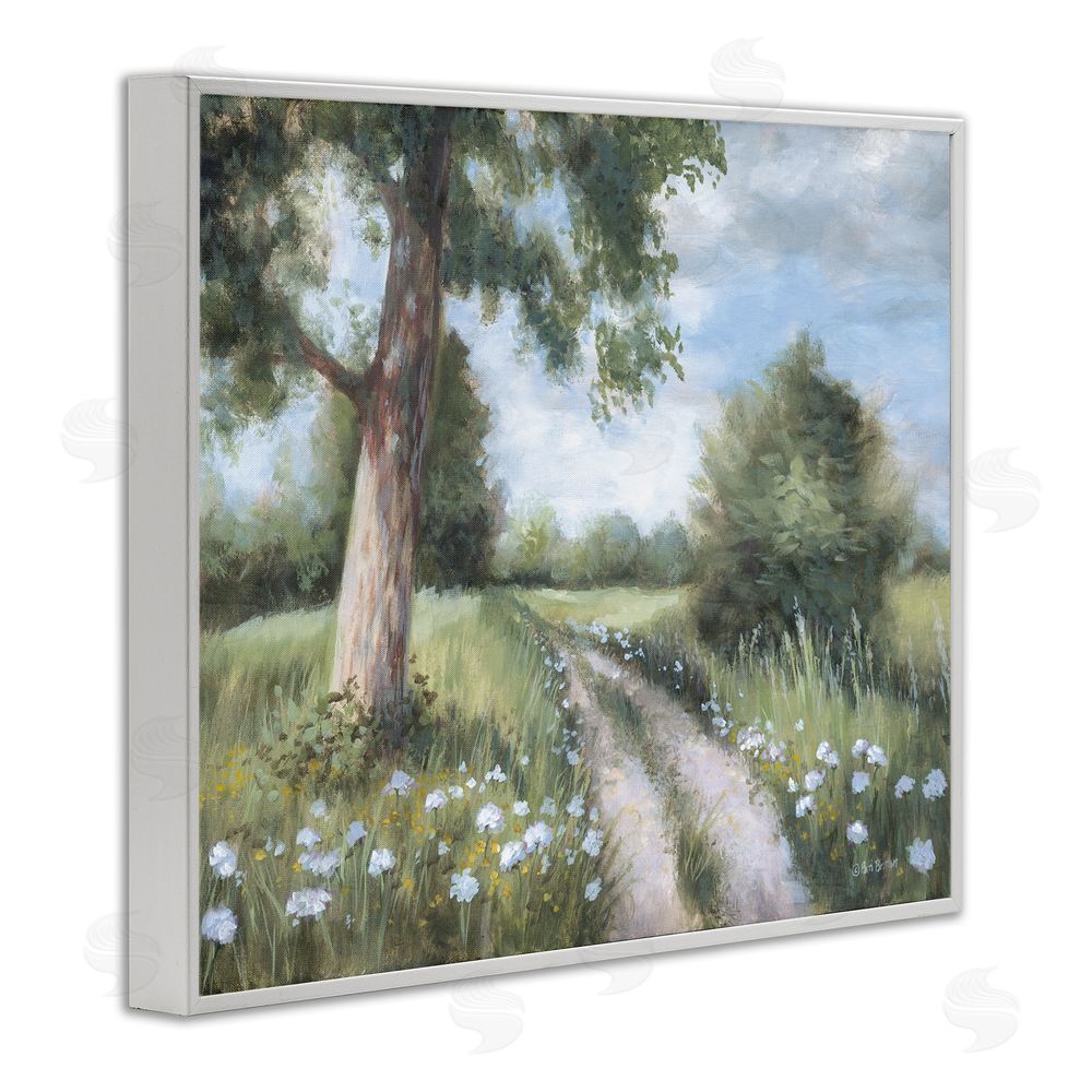 Pam Britton A Lovely Walk On Path White Framed Giclee Wall Art Print