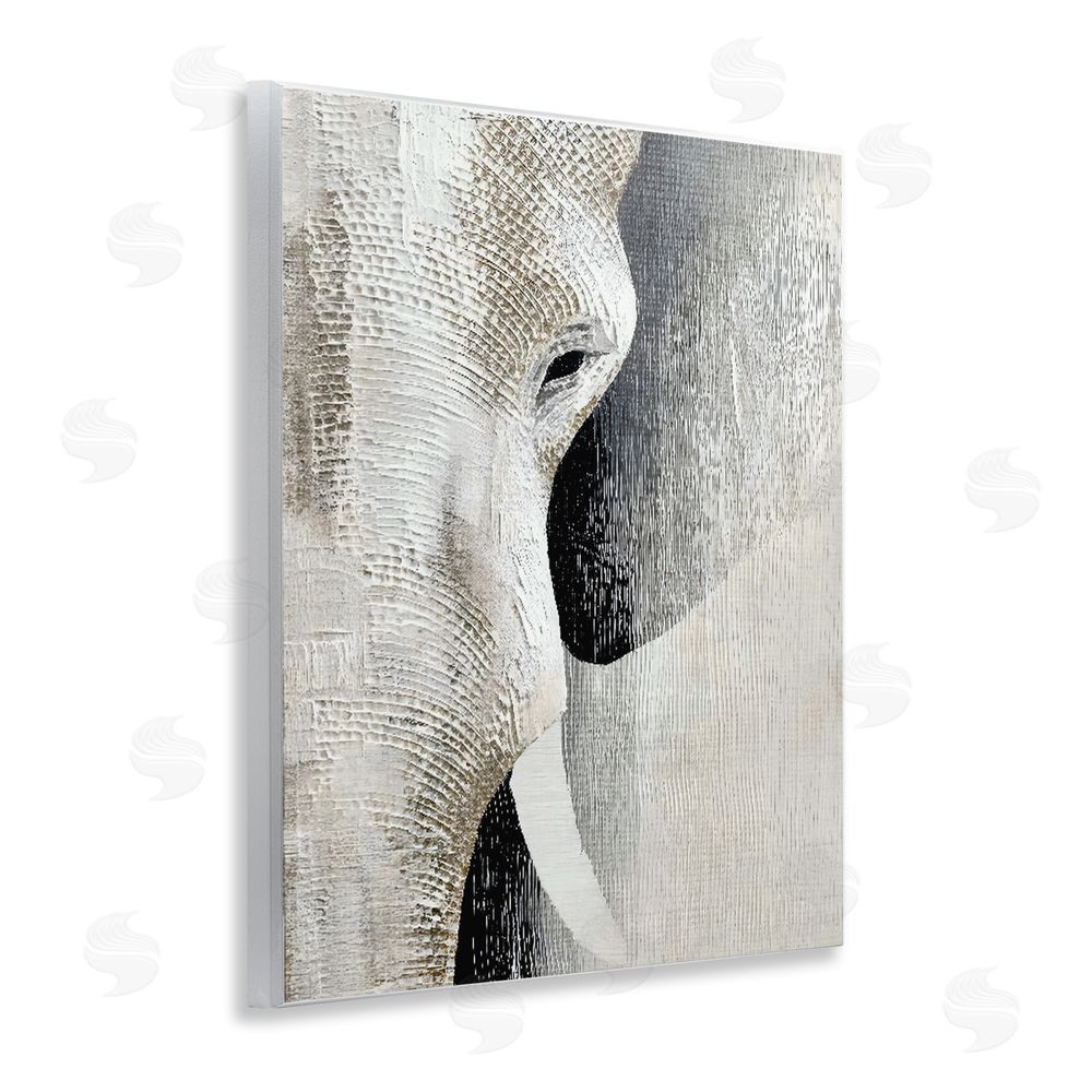 LSR Design Studio Faux Textured Elephant Wall Plaque Home Decor Art Print