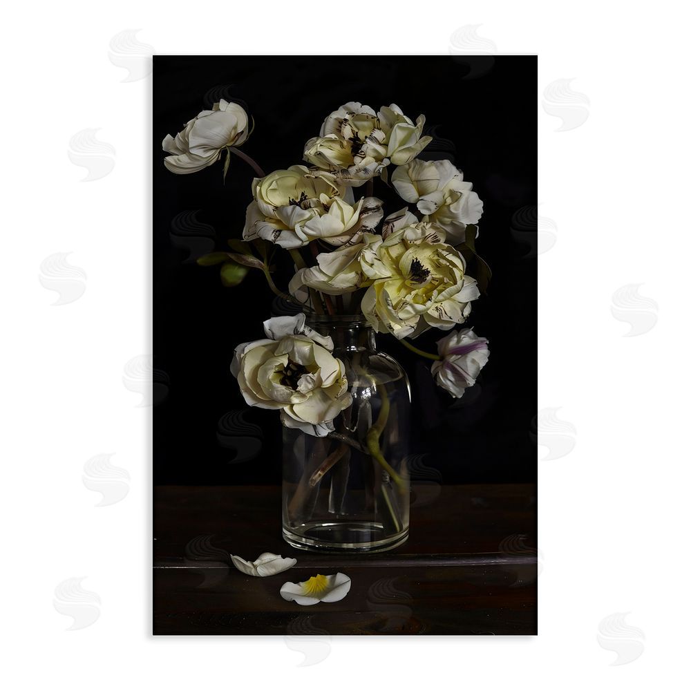 Creative Studio Elegant Arrangement of Cream Blossoms Stretched Canvas Wall Art